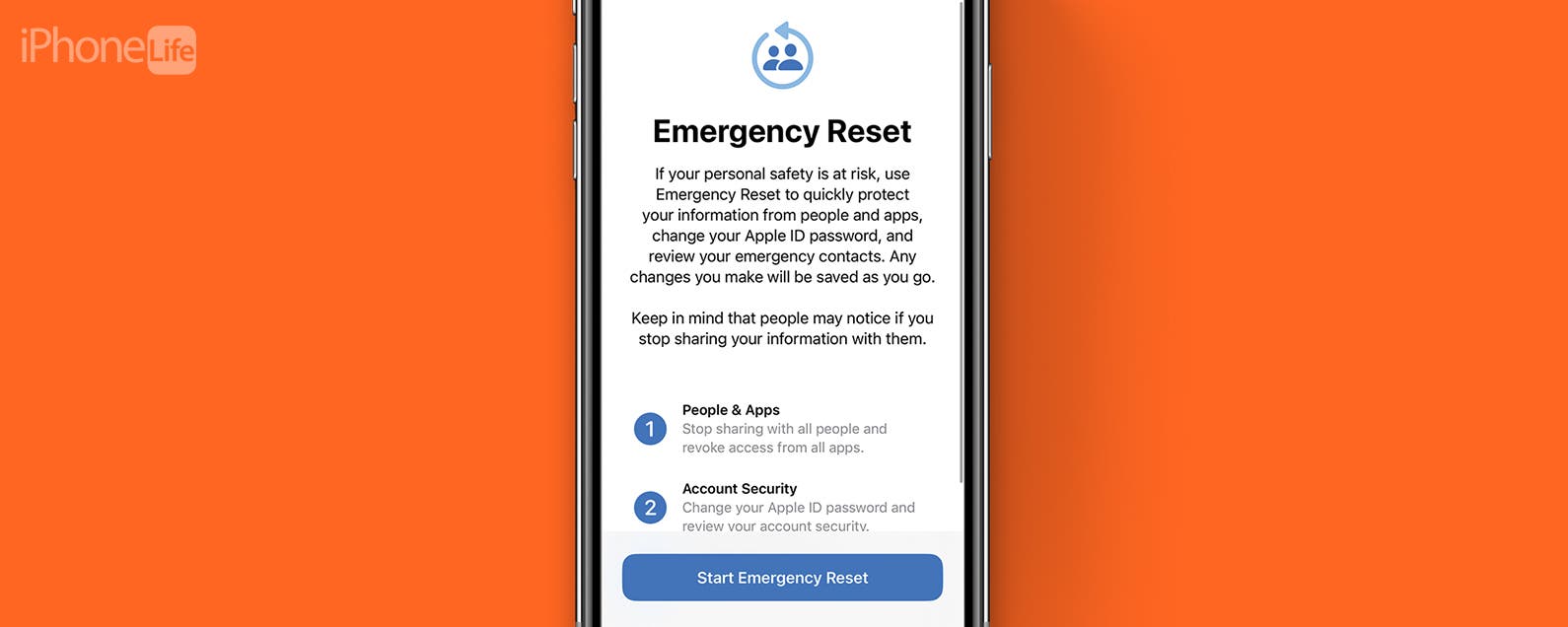 Instantly Protect Yourself on iPhone with Emergency Reset in Safety ...