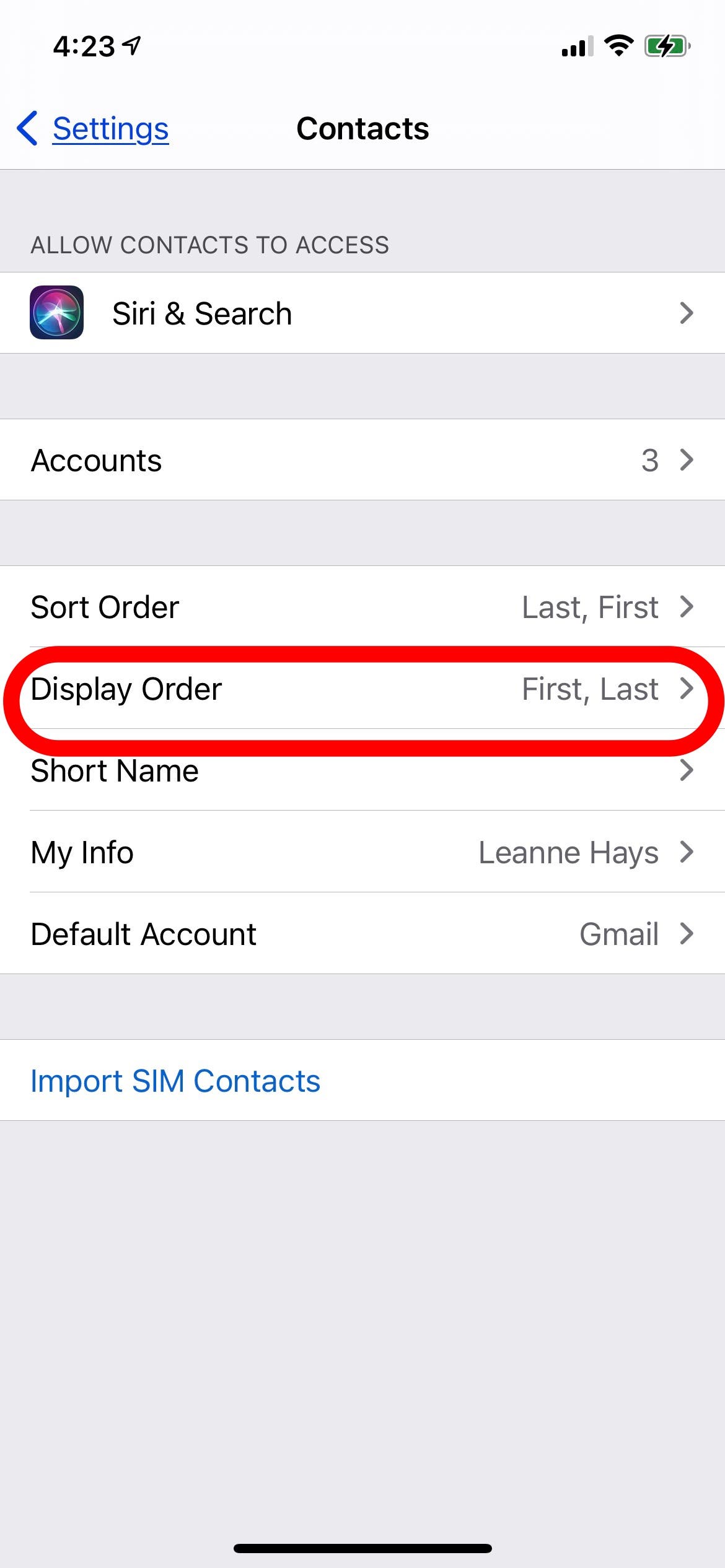 How To Change The Sort Order Of Your Ipad Iphone Contacts