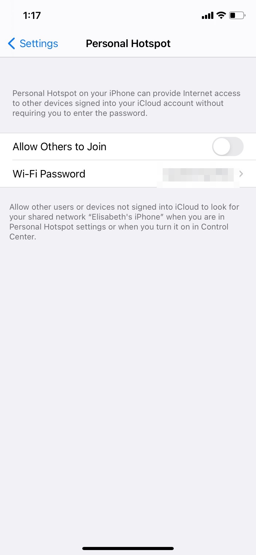 iphone hotspot not working