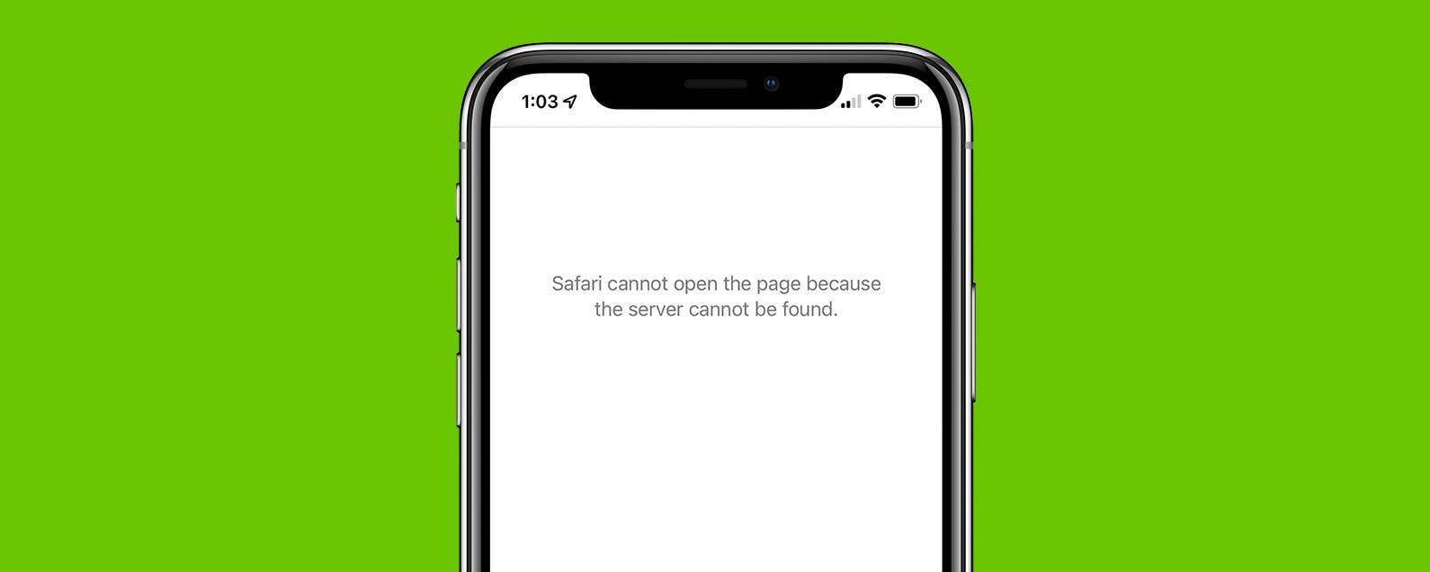 safari cannot open page because server not found