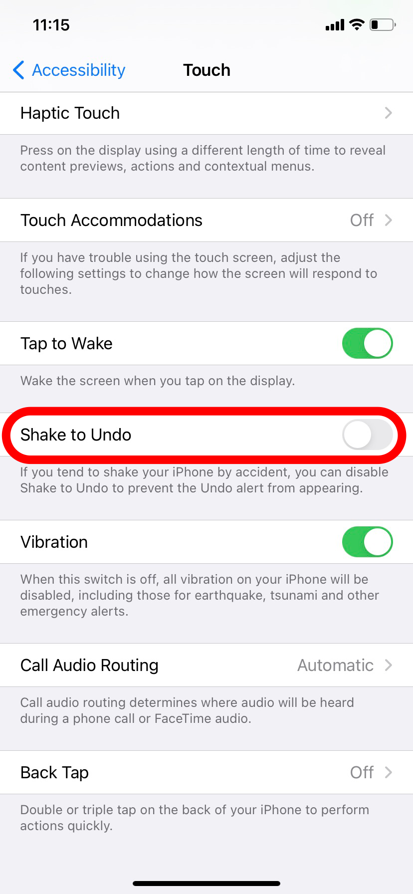 How to disable 'Shake to Undo' on iPhone and iPad