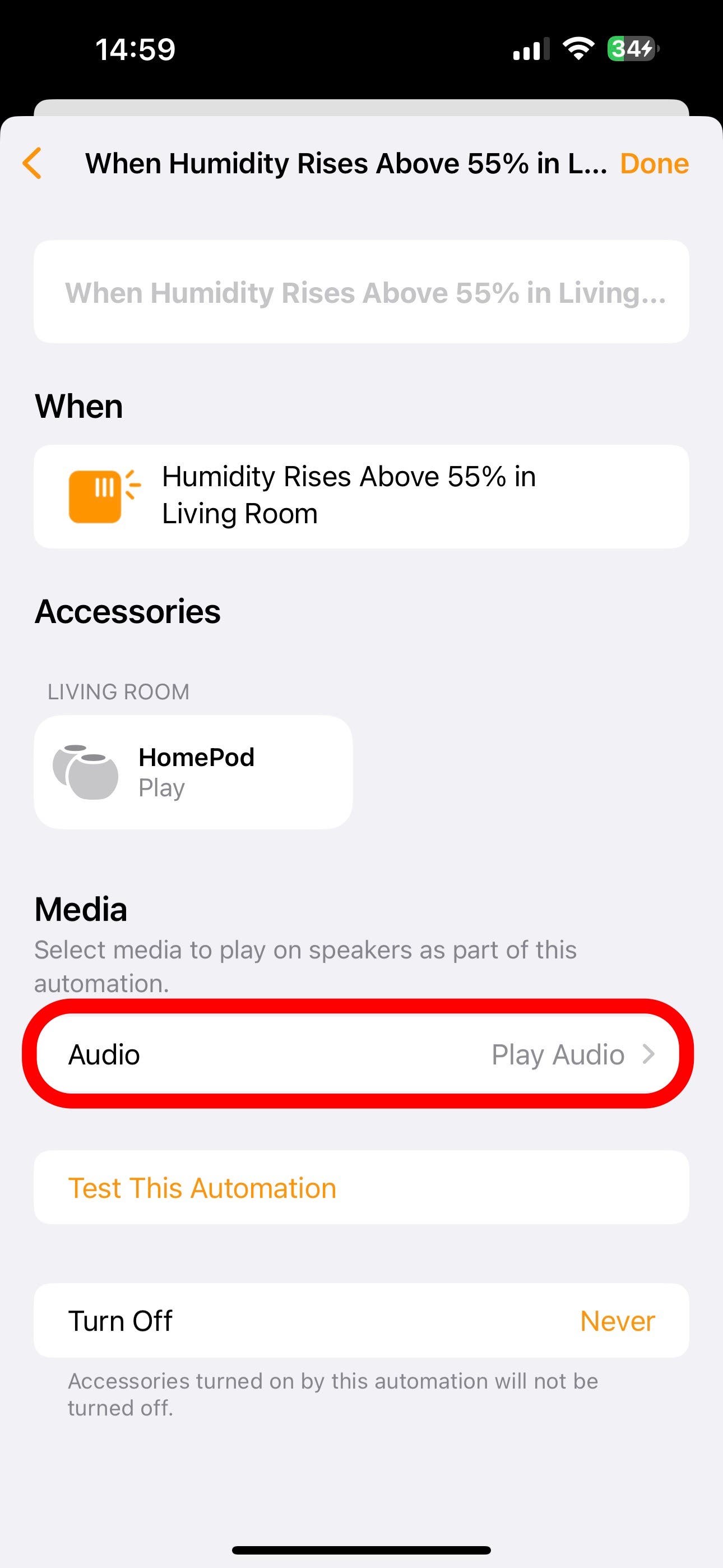 How to enable the temperature and humidity sensor on HomePod Mini