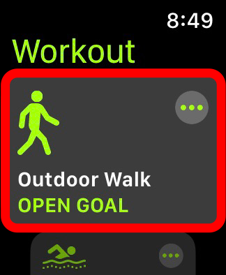 How to change open goal outlet on apple watch