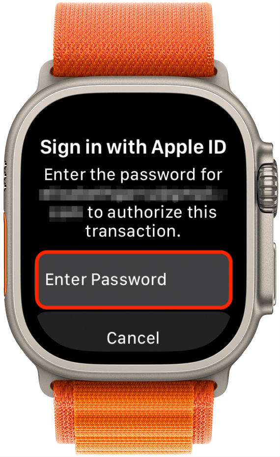 Enter Apple ID password