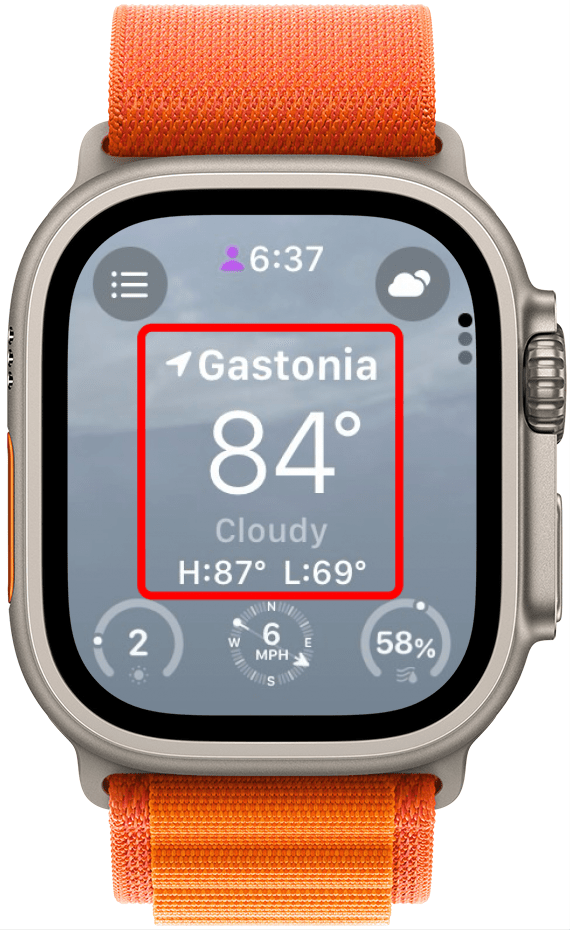 apple watch weather app