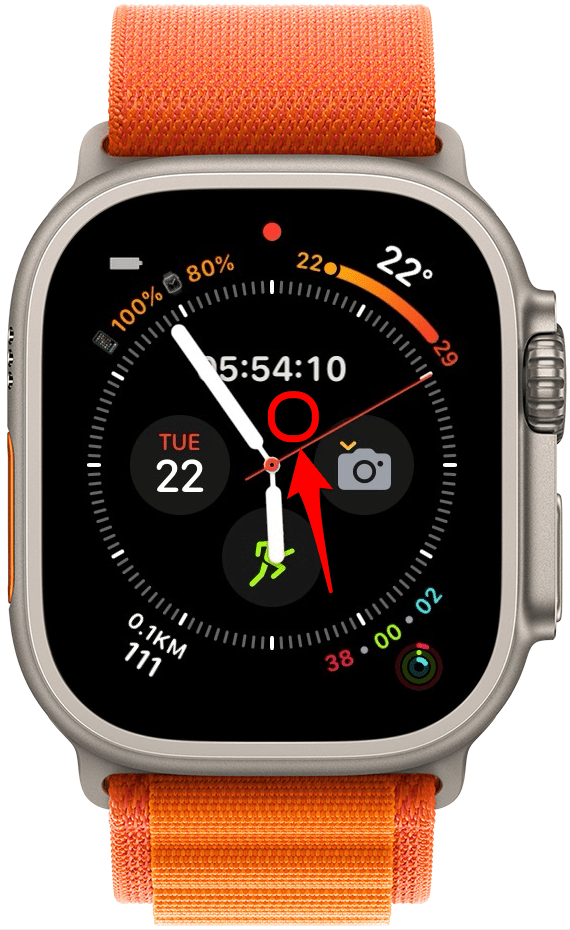 On your Apple Watch, long press the watch face.