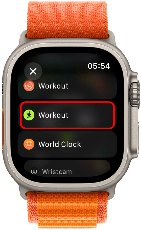 Tap on Workout.