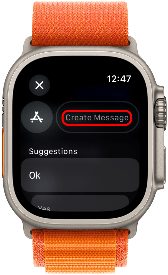 If you are writing a new text, you'll have to tap Create Message again.