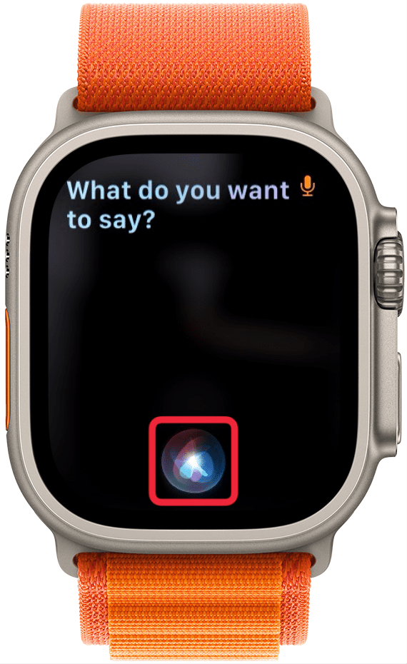 apple watch siri interface asking what the speaker wants to say in their text message