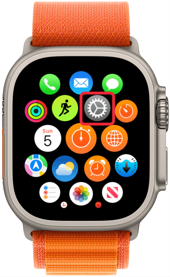 Open the Settings app on your Apple Watch.