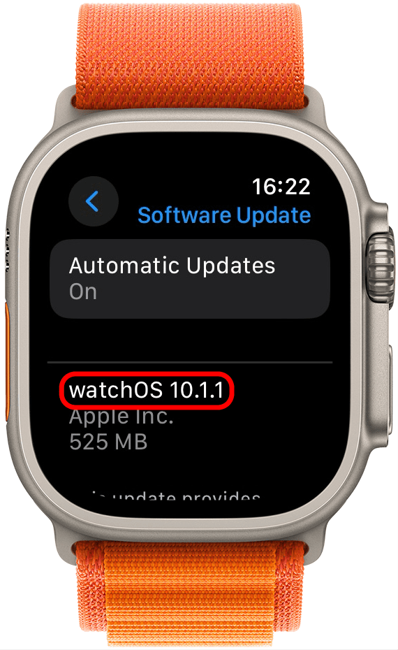 Next, confirm that your watch is running watchOS 10.1 or later (not watchOS 10.0).