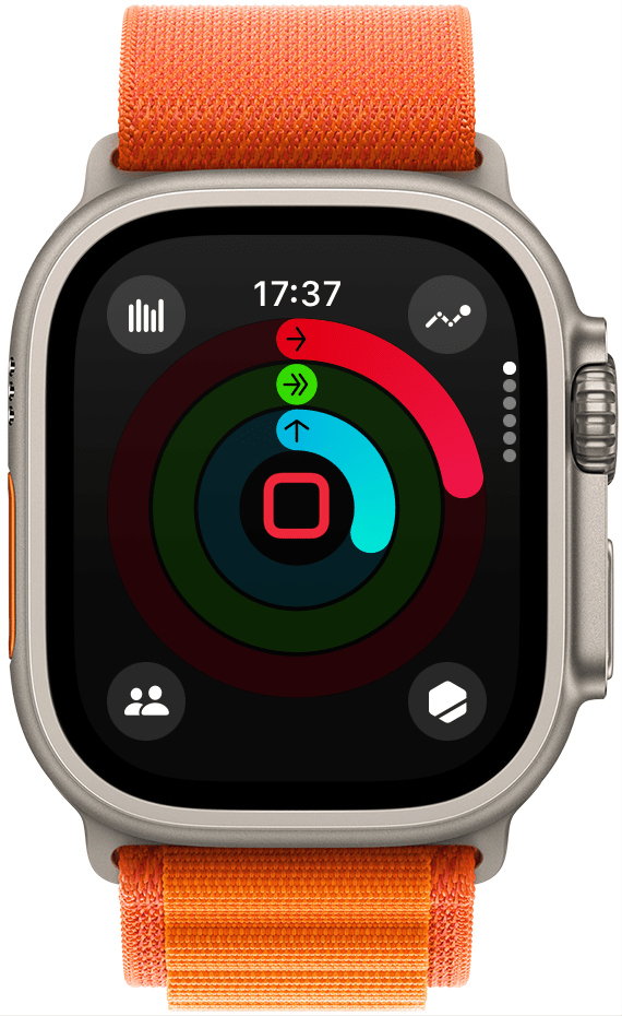 Tap anywhere on your Activity Rings that isn’t an icon.