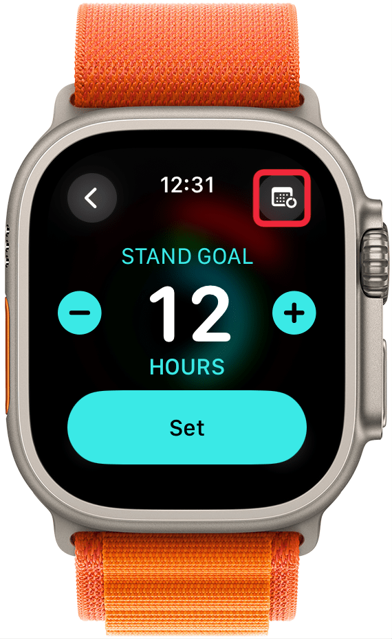 Once you tap Set Schedule for your Move goal, you can follow the same steps for your Stand goal hours.