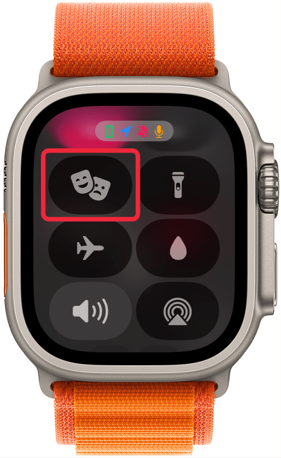 Theater Mode Icon on Apple Watch