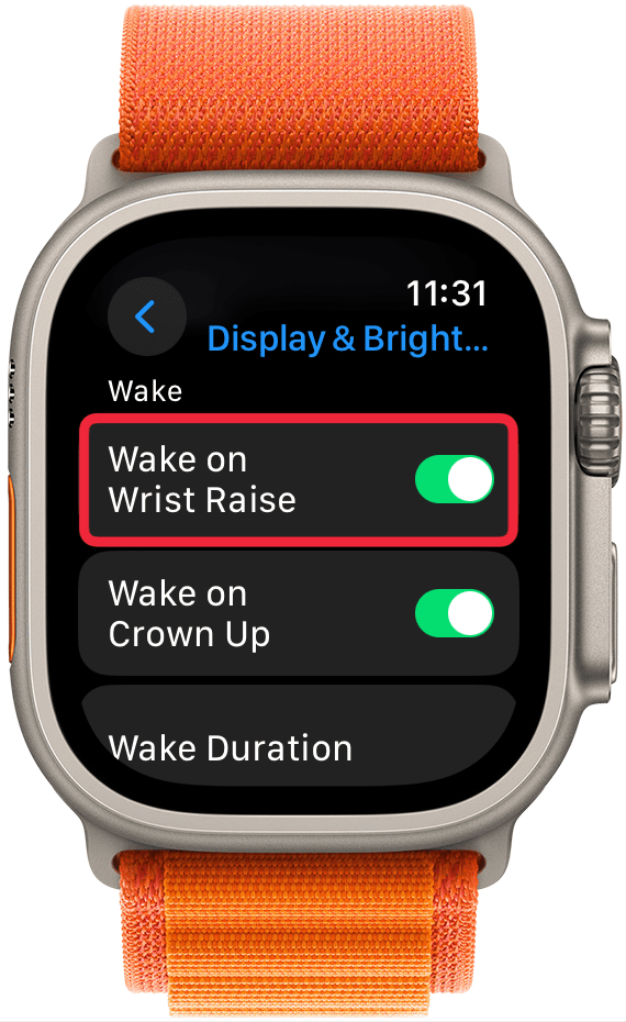 Turn Off Wake on Wrist Raise