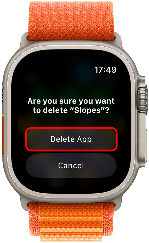 Tap Delete App.