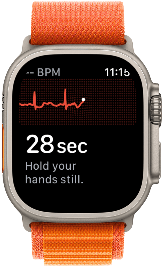 Do an ECG reading by holding your finger on the Home Button