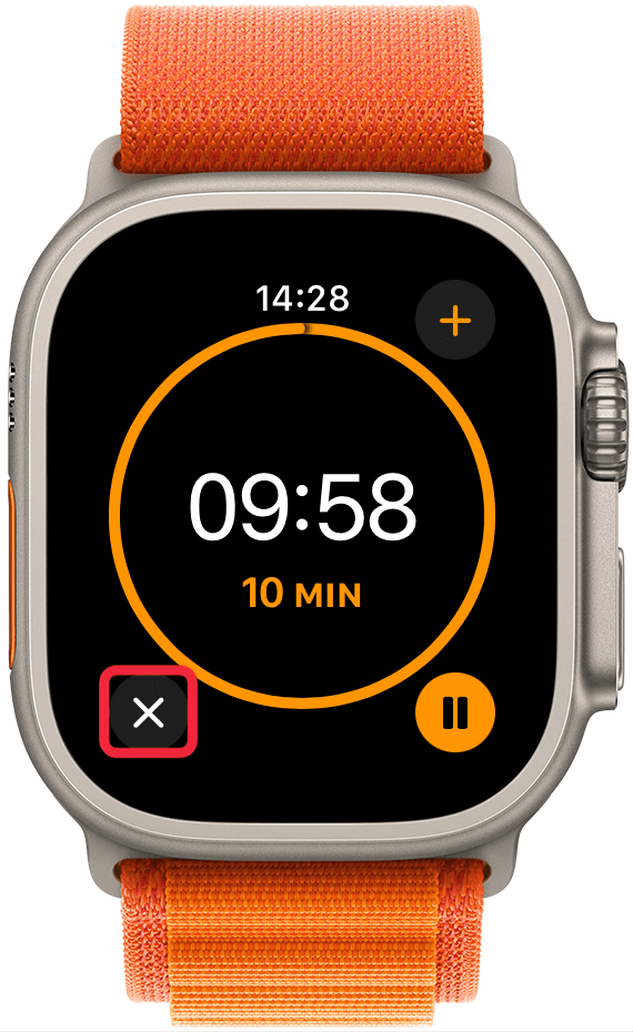You can tap the x to cancel the timer.