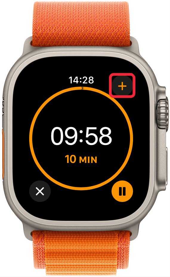 You can tap the + icon to start another timer that will run simultaneously.