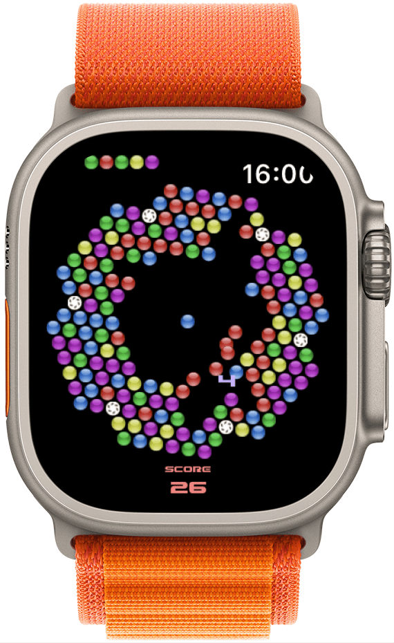 Bubble Wars game for Apple Watch