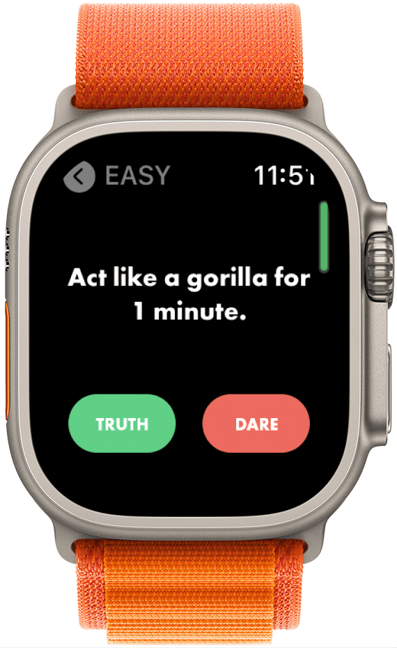 Truth or date Apple Watch game