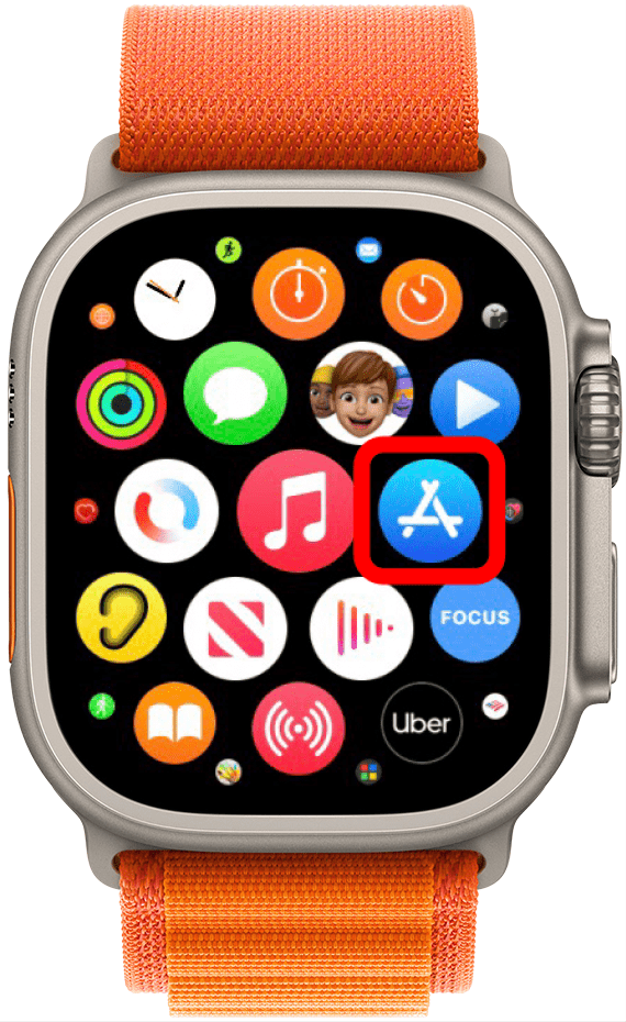 On your Apple Watch, open the App Store.