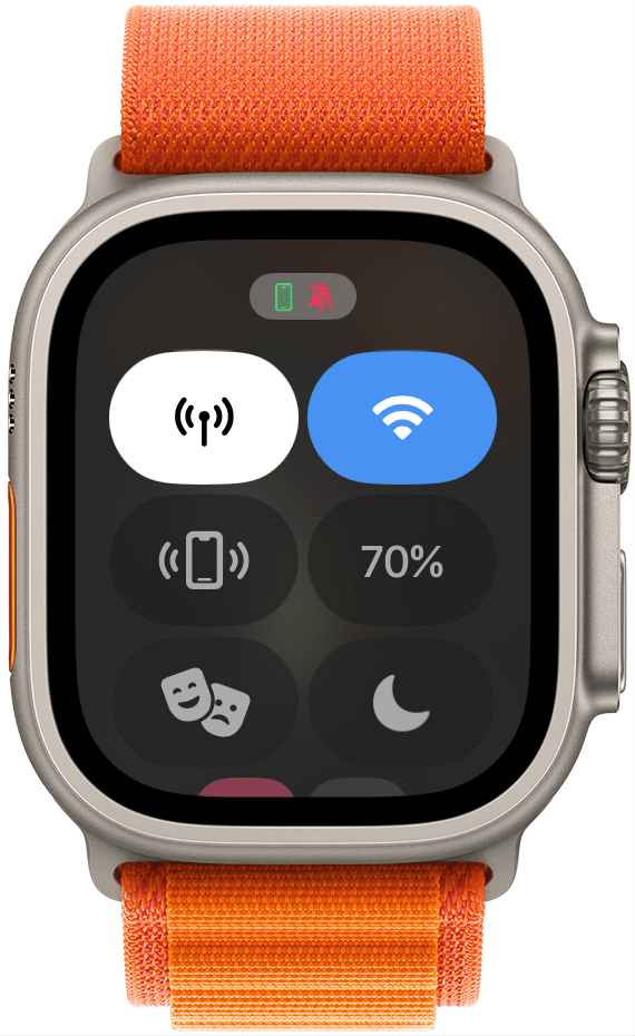 You will see your Apple Watch Control Center!