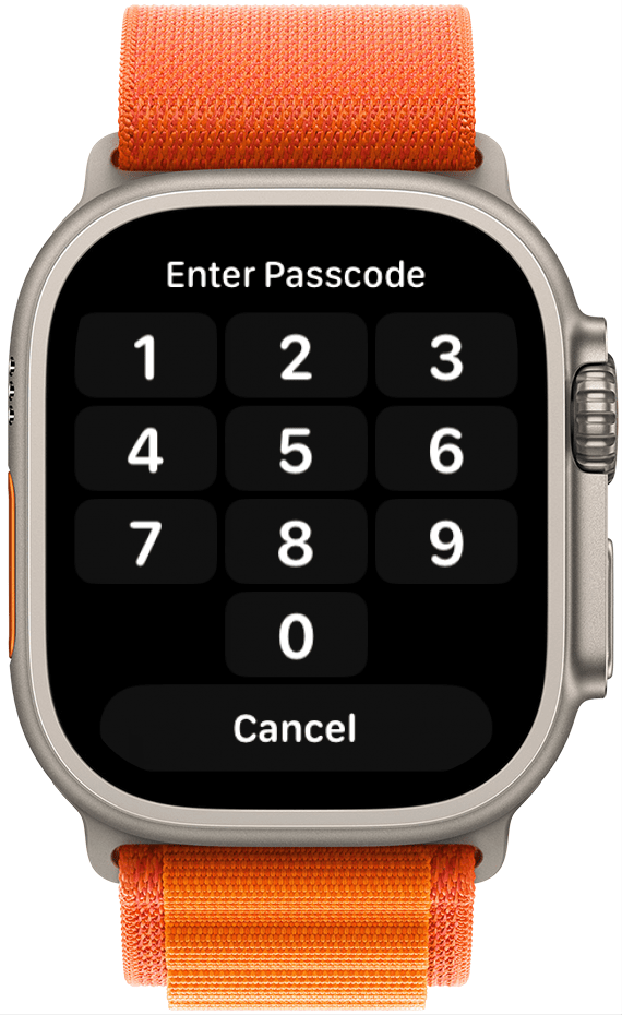 apple watch passcode screen