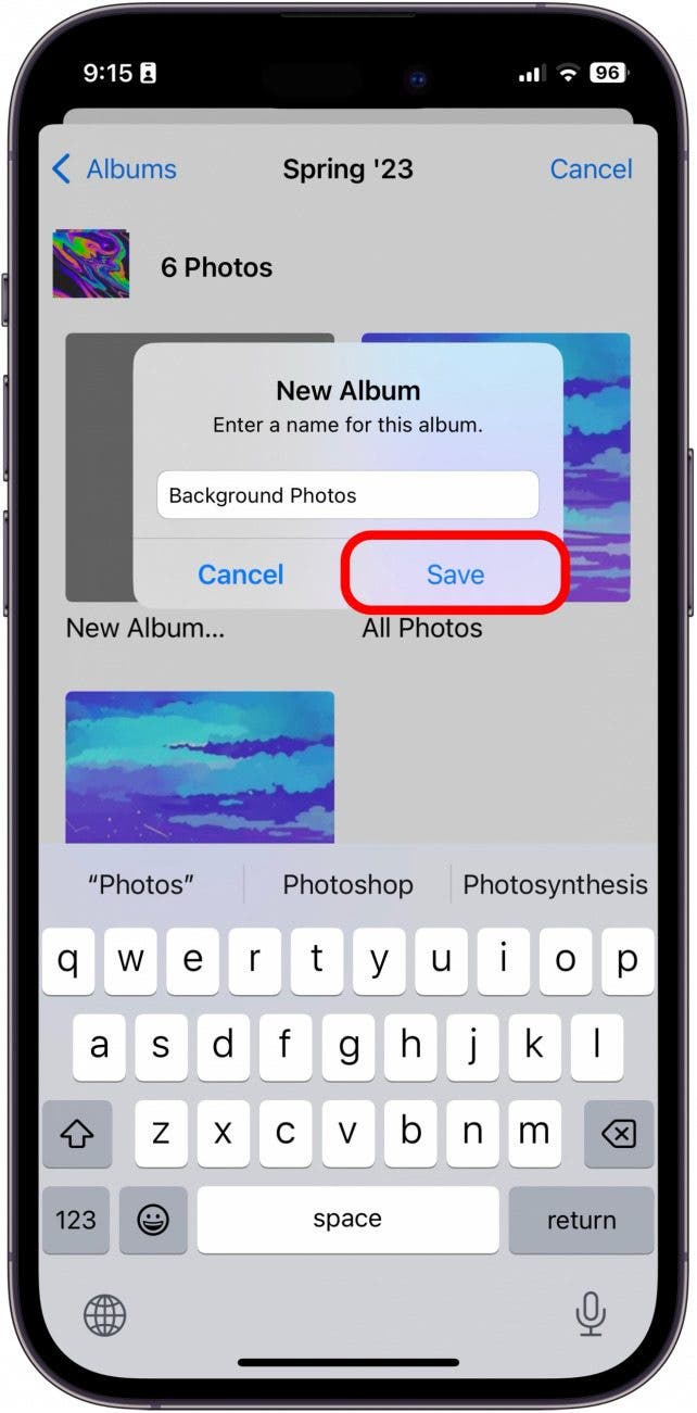 how to make photo folders on iphone