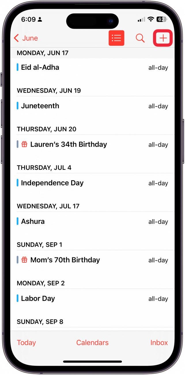 how to put events on iphone calendar