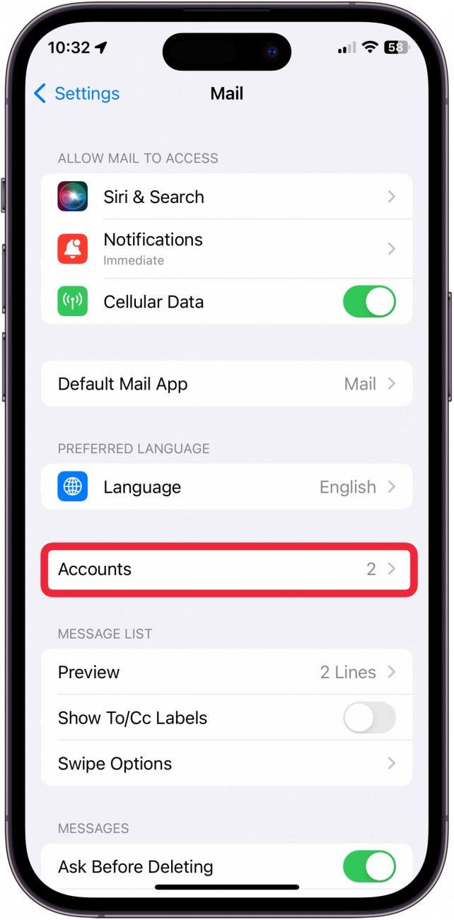 how to add another email iphone