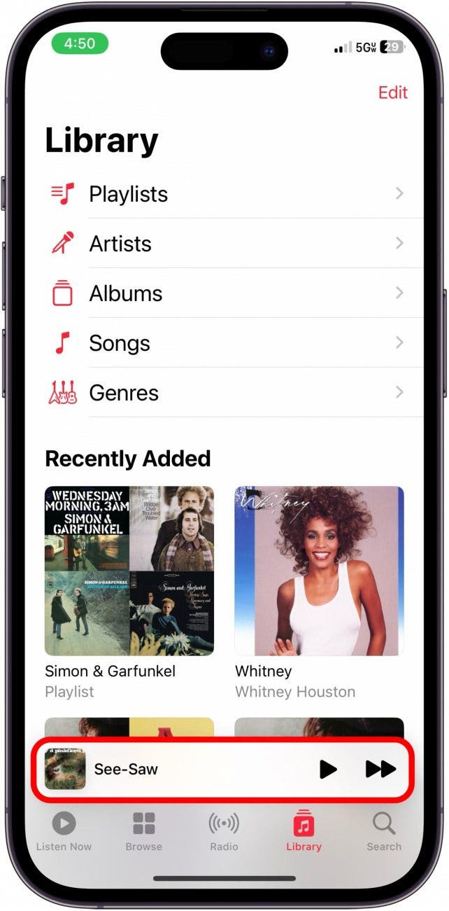 how to see recently played songs on apple music