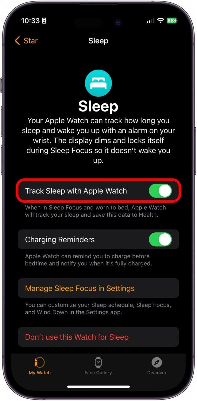 apple watch didn't track sleep