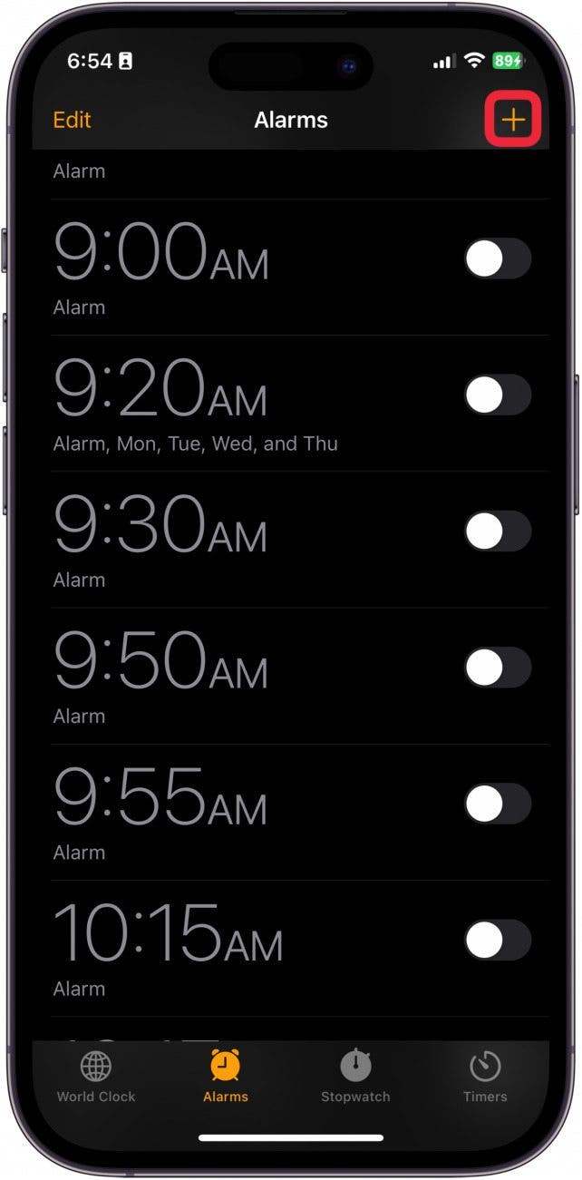 how do you set snooze time on iphone