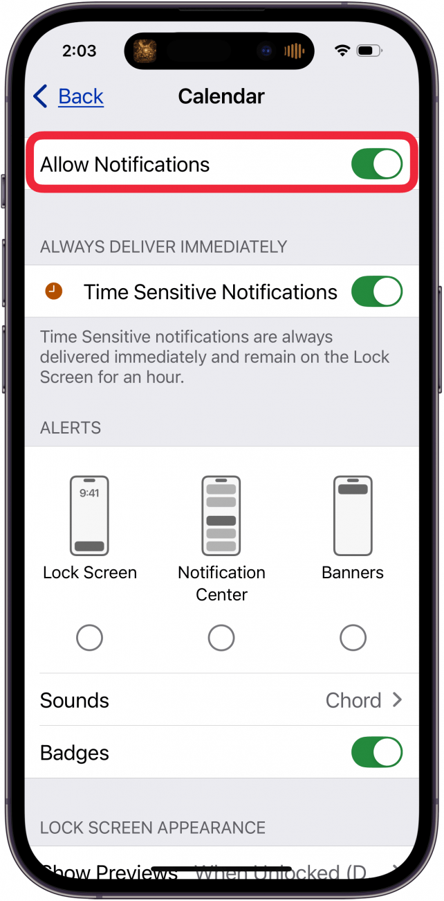 check allow notifications