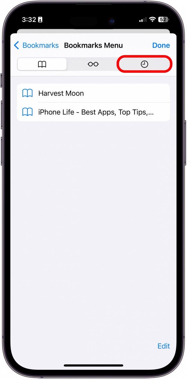 search history safari iphone