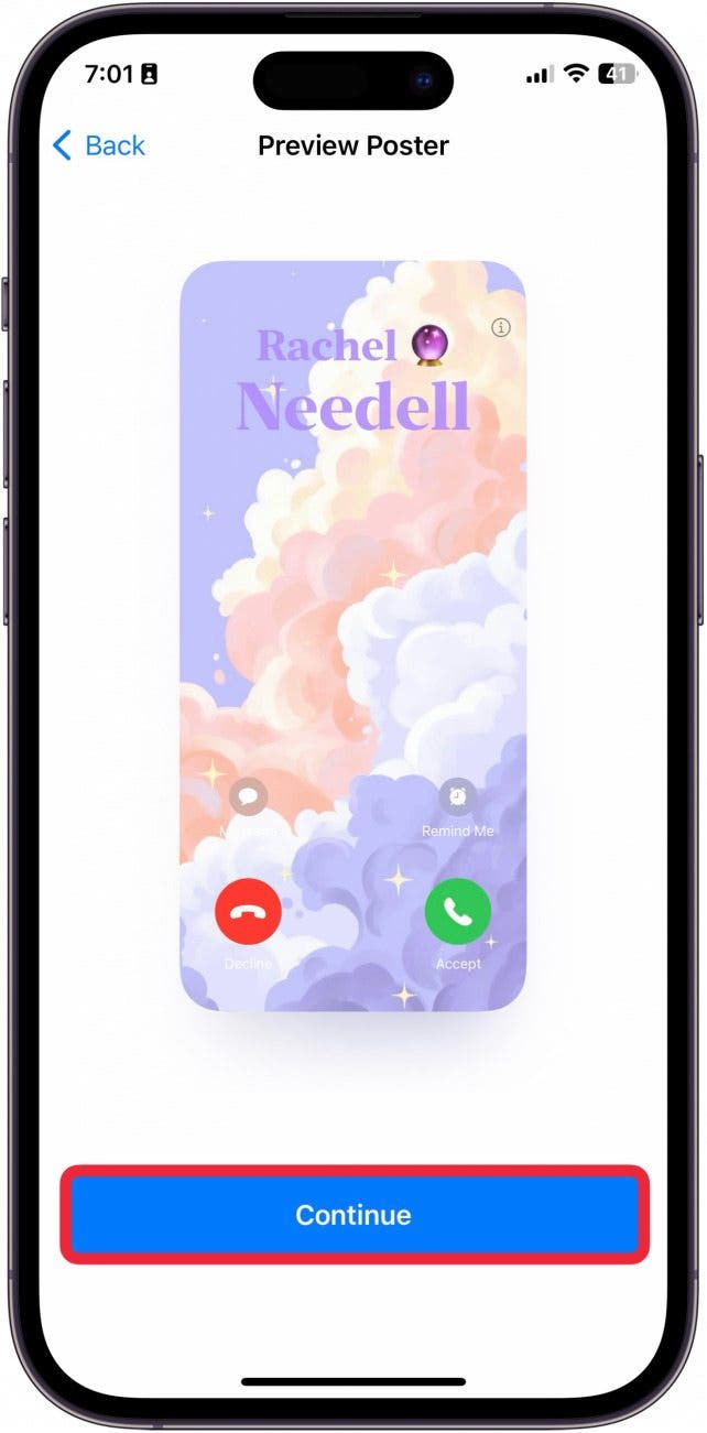 ios 17 contact poster