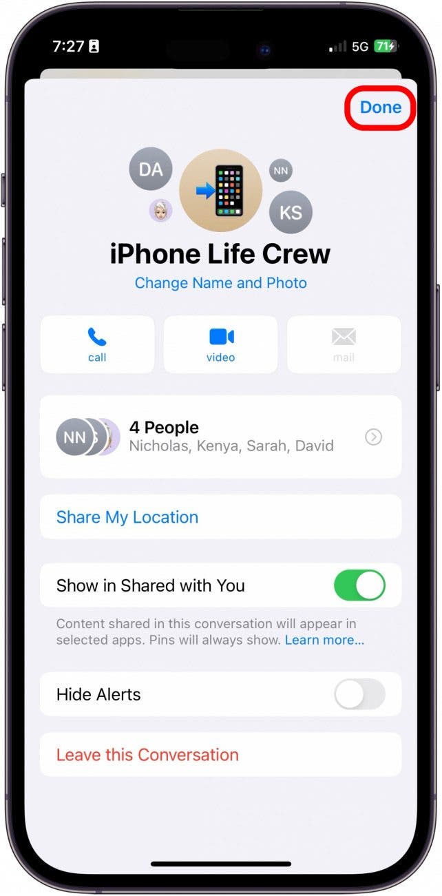 how to create group contact on iphone