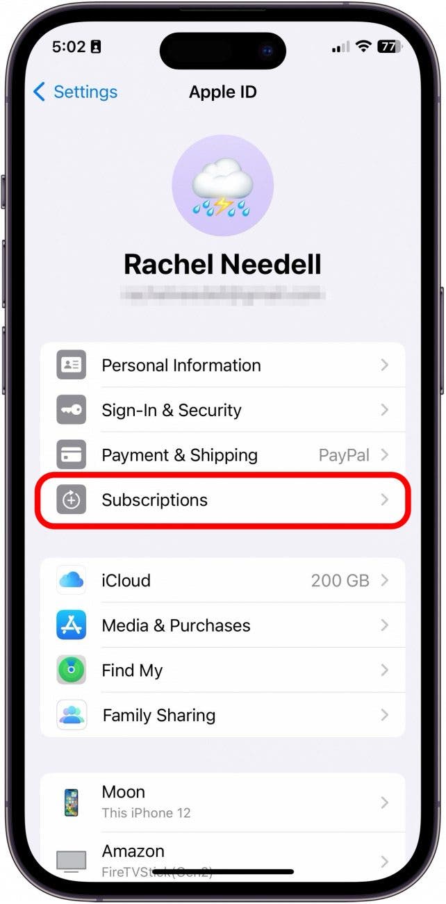 how to cancel an app subscription