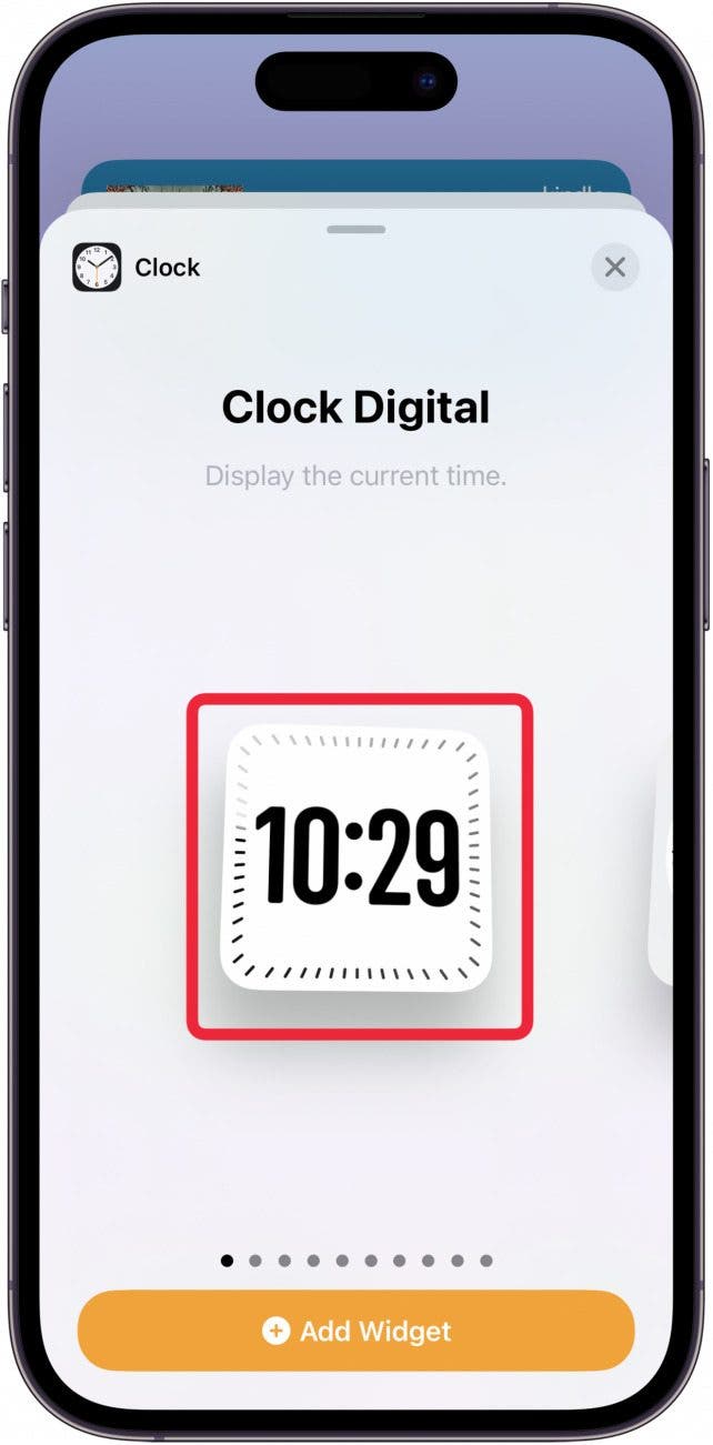 ios digital clock widget