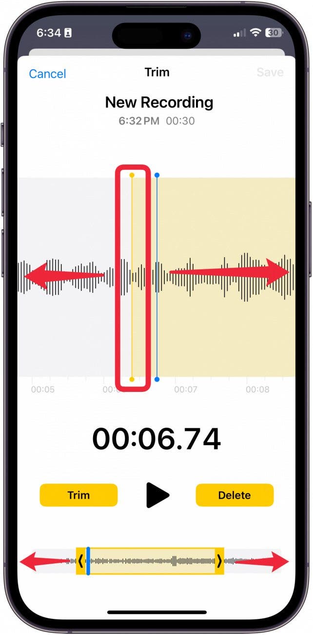 edit a voice recording