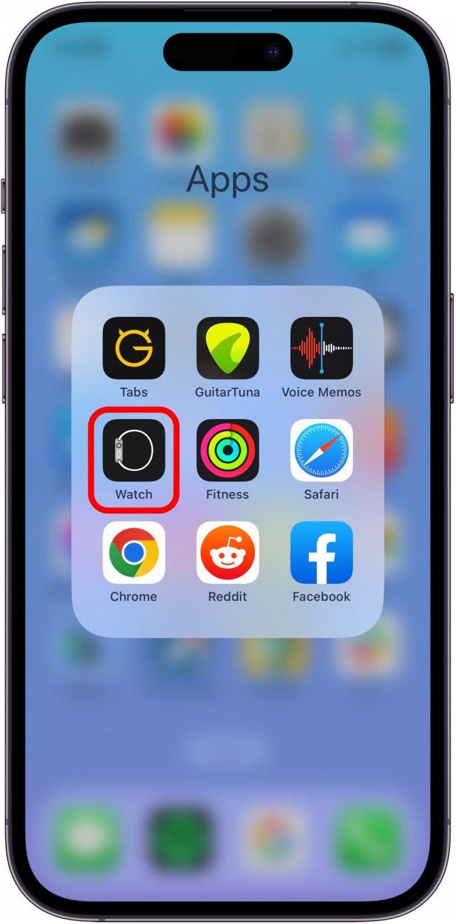 On your iPhone, open the Apple Watch app.
