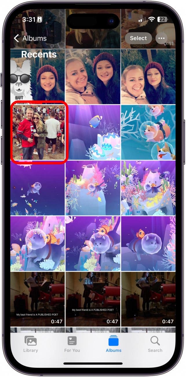 Find the person you no longer want to be featured in memories and tap their photo.