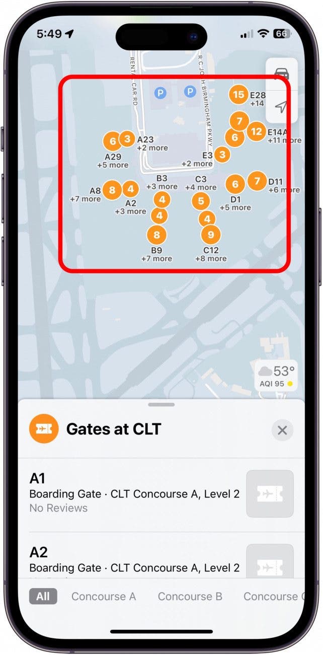 Tap one to see the spots plotted on the map. 