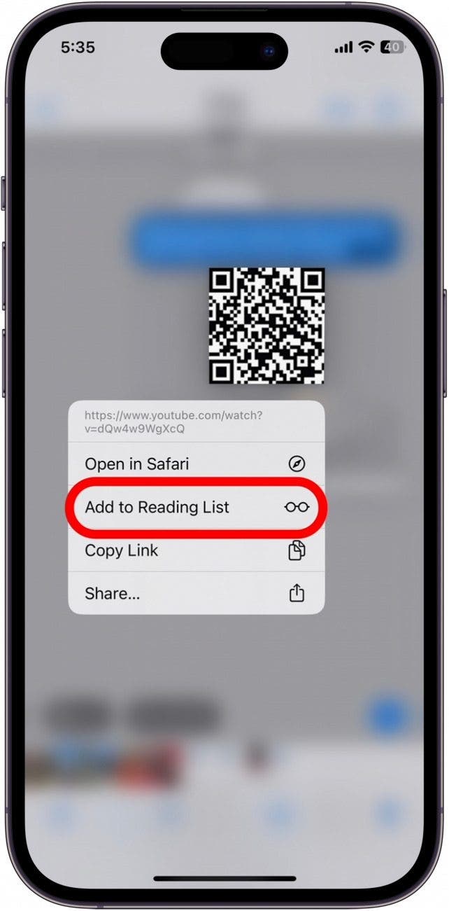 Scan a QR Code on Your iPhone in Text or Email