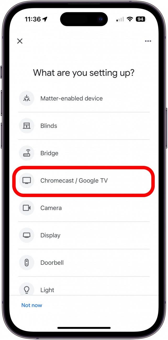 How chromecast store from iphone