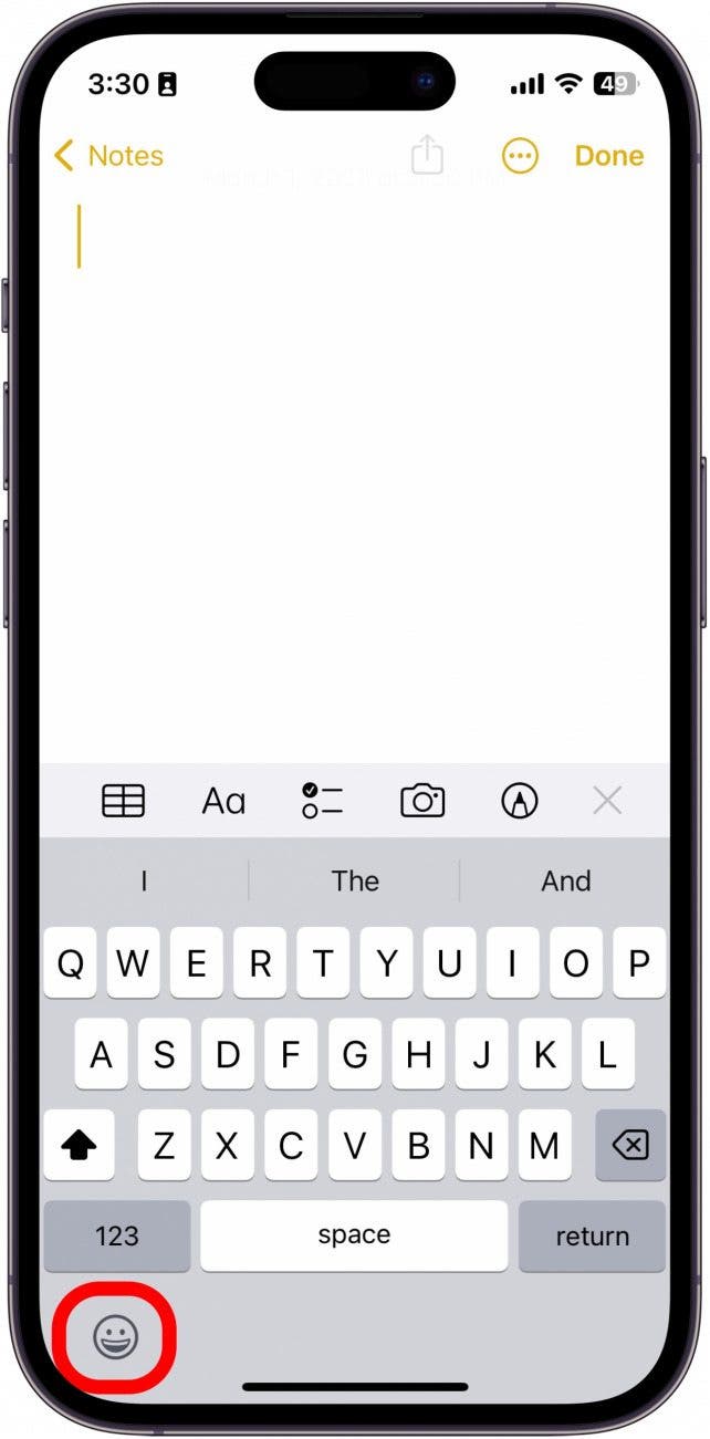 Open any text field and press and hold the Switch Keyboard button.