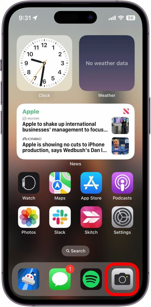 On any given app on your iPhone’s Home Screen, press and hold.