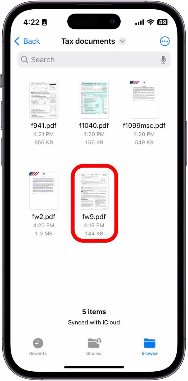 Now, all your files will display a file extension, such as .pdf.