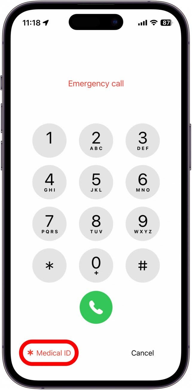 Then, tap Medical ID.
